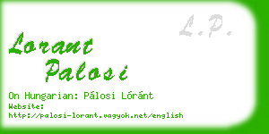 lorant palosi business card